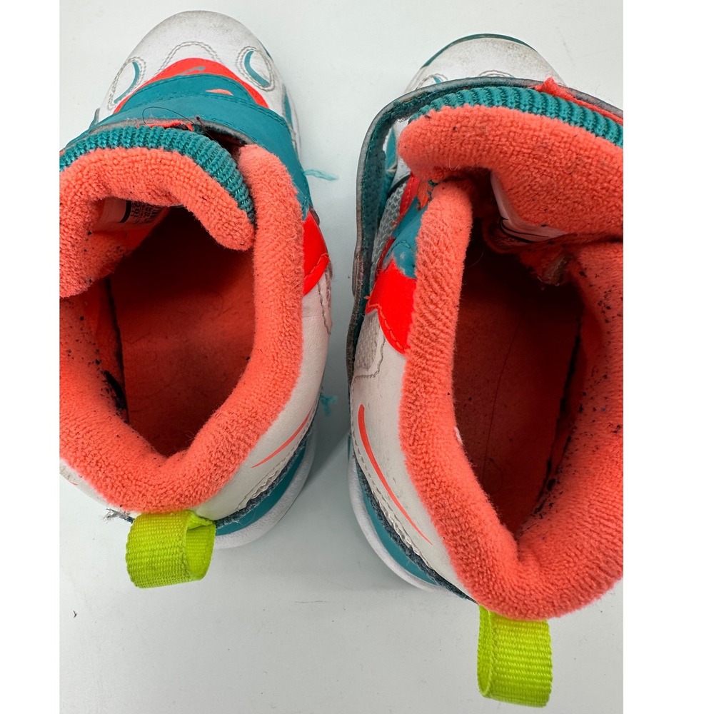 Nike Air Barrage Low White Teal Orange Kids Shoes BV2525-101 Size 10C - Picture 5 of 7